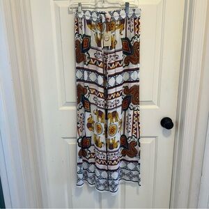 Anthropologie Raga Women’s Elephant print wide leg Pants Size Small